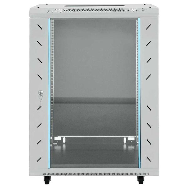 Мрежов кабинет със съхранение Сив 60 x 60 x 80 см Стомана