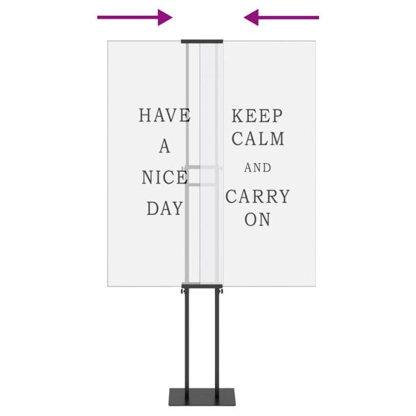 Стендове за търговски прояви 2 pcs Черно 30 x 23,5 x 210 см