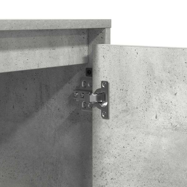 Нощен шкаф Циментено сиво 39 x 34,5 x 50 см Инженерно дърво