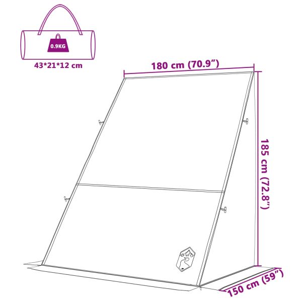 Палатка за задна врата на автомобил 190 x 150 x 185 см тафта