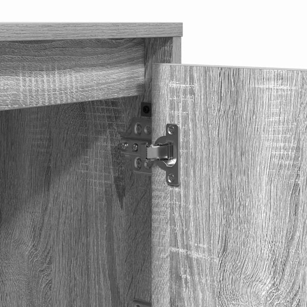 Нощен шкаф Сив 39 x 34,5 x 50 см Инженерно дърво