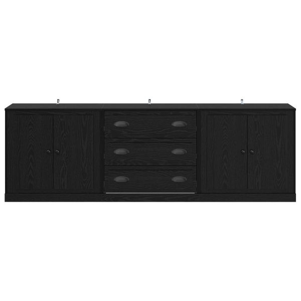 Скейдбордове с чекмедже 3 pcs Черния дъб 70 x 35,5 x 67,5 см