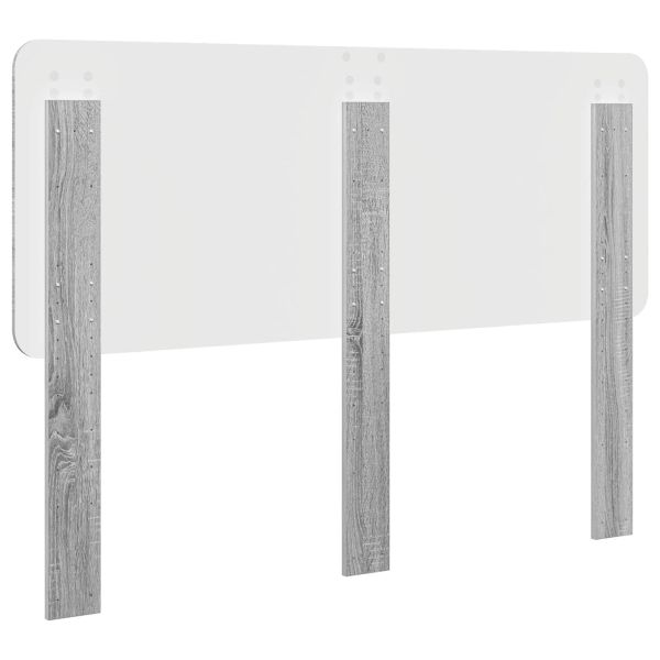 Облегалка за глава с таблото Сив Сонома 160 cm Инженерно дърво