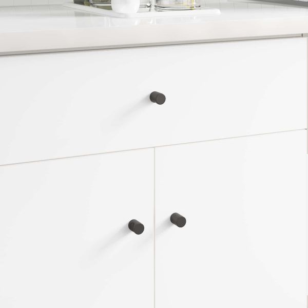 Шкафска дръжка 12 pcs Черно 18 x 23 мм Желязо