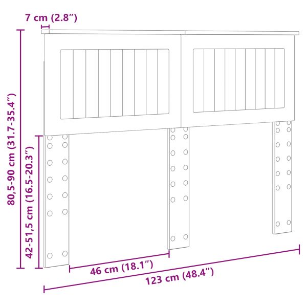 Облегалка за глава с таблото Димян дъб 120 cm Инженерно дърво