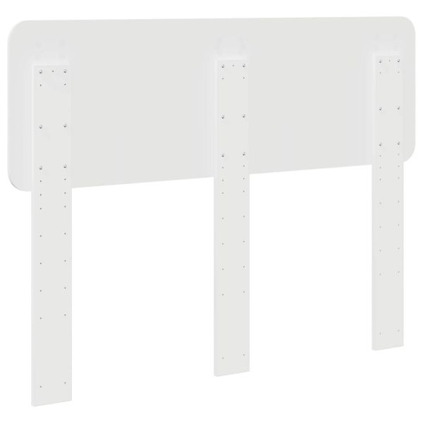 Облегалка за глава с таблото Гланц бяло 135 cm Инженерно дърво