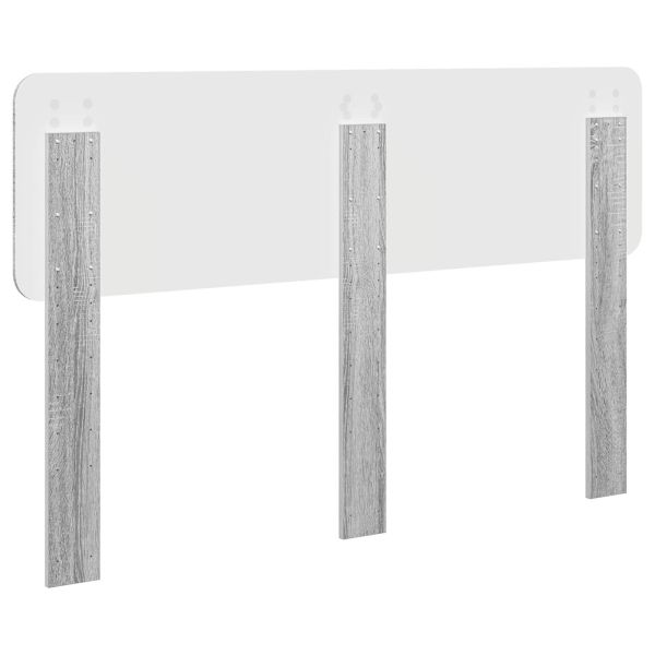 Облегалка за глава с таблото Сив Сонома 140 cm Инженерно дърво