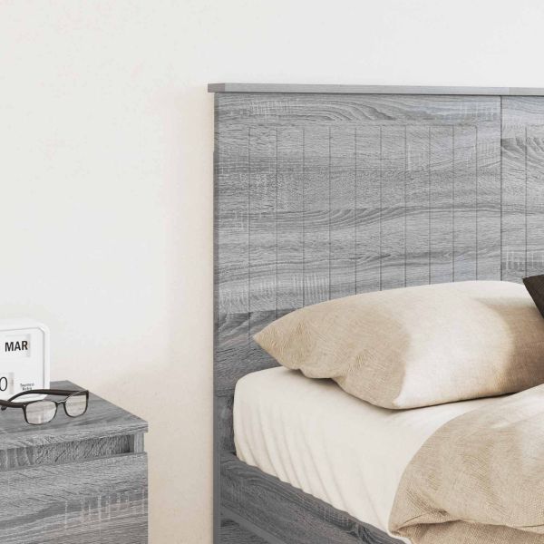 Облегалка за глава с таблото Сив Сонома 120 cm Инженерно дърво