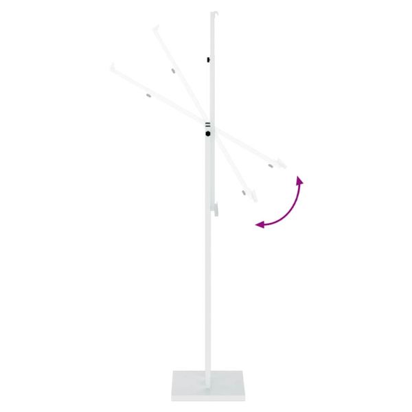 Стендове за търговски прояви 2 pcs Бяло 26,5 x 26,5 x 127 см