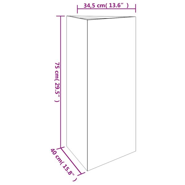 Градинска кашпа, 40x34,5x75 см, кортенова стомана