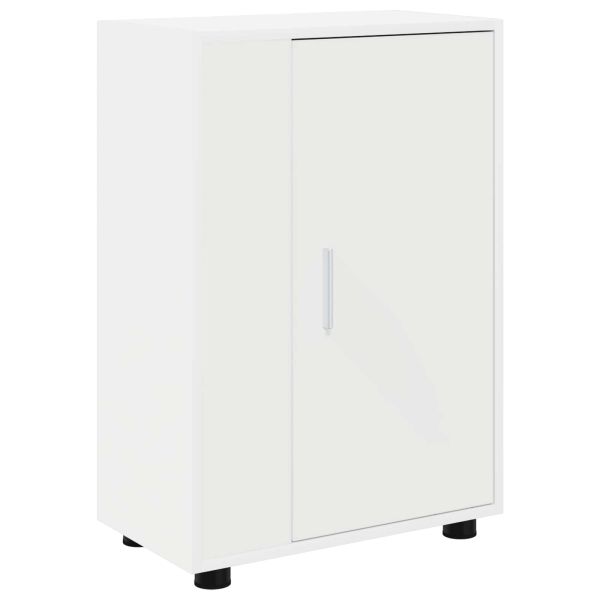 Комплект ТВ шкаф Монтиране на стена 4 pcs Бяло Инженерно дърво