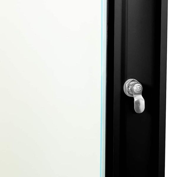 Мрежов кабинет със съхранение Черно 60 x 60 x 35 cm Стомана