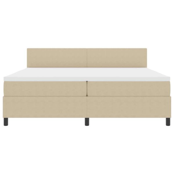 Легло с пружинирана основа Светлосив и бял 200 x 200 cm