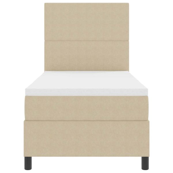 Легло с пружинирана основа Светлосив и бял 100 x 200 cm