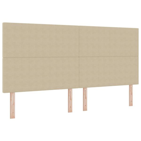 Легло с пружинирана основа Светлосив и бял 200 x 200 cm