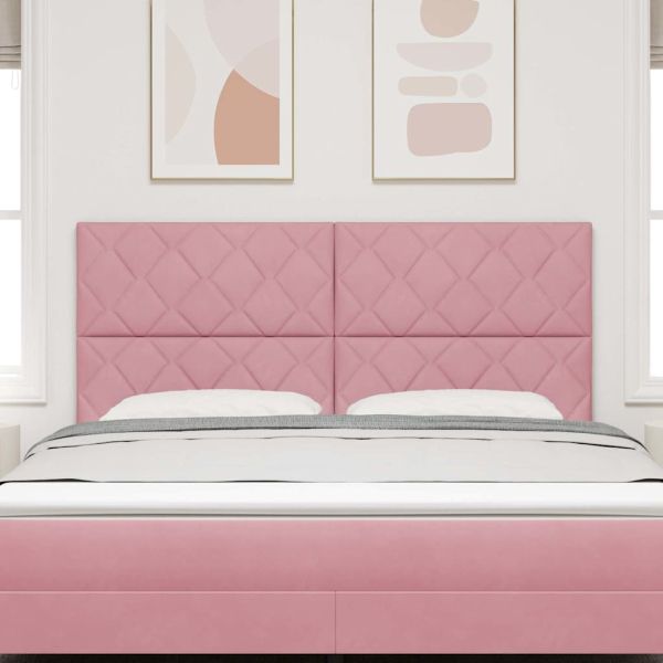 Облегалка за глава с таблото Розово 180 cm Кадифе