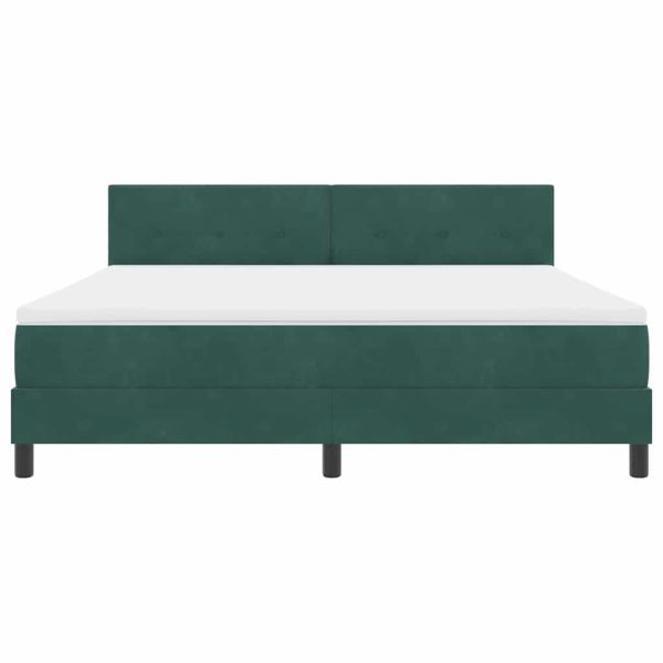 Легло с пружинирана основа Тъмен зелен 180 x 200 cm Кадифе