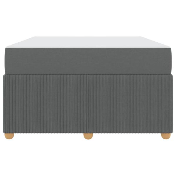 Рамка за легло с матрак Тъмен сив 120 x 200 cm текстил