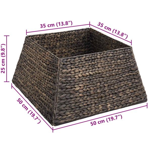 Коло за коледно дърво Черно 50 x 50 x 25 cm Воден хиацинт