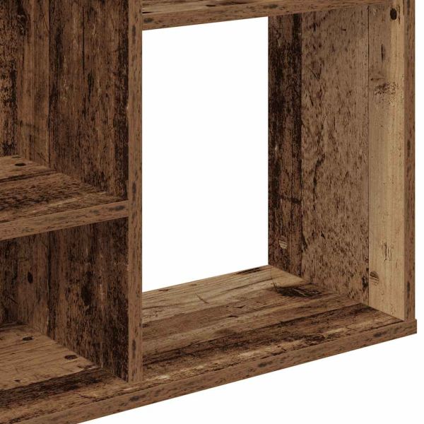 Разделител за стая/библиотека, старо дърво, 100x24x140 см, ПДЧ