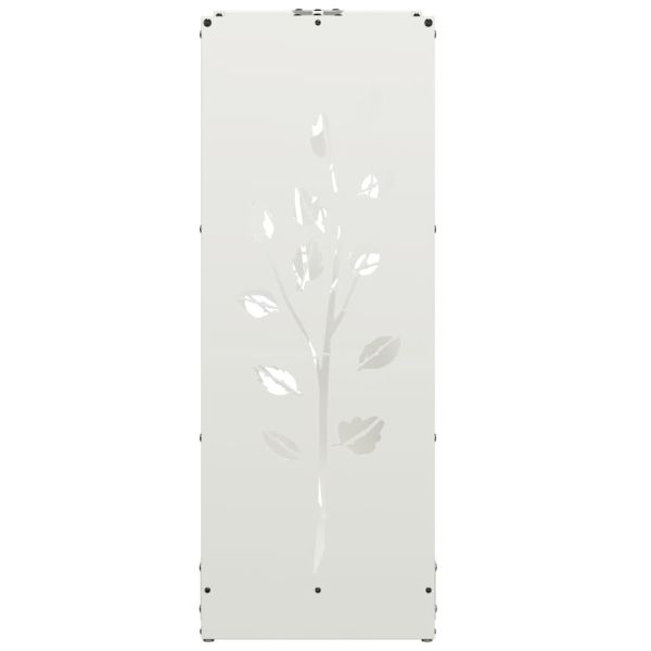 Стойка за дърва, бяла, 40x30x80 см, студеновалцувана стомана