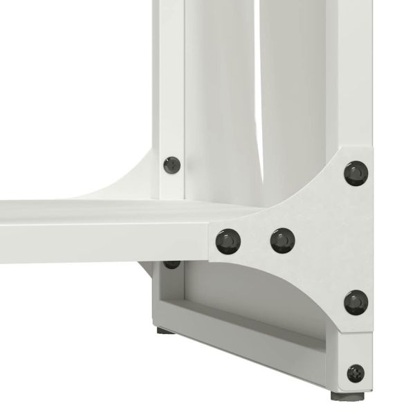 Стойка за дърва, бяла, 40x30x80 см, студеновалцувана стомана