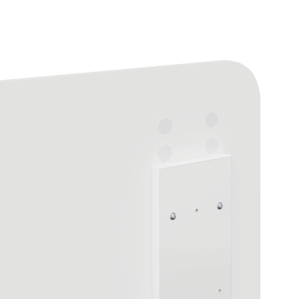 Облегалка за глава с таблото Бяло 200 cm Инженерно дърво