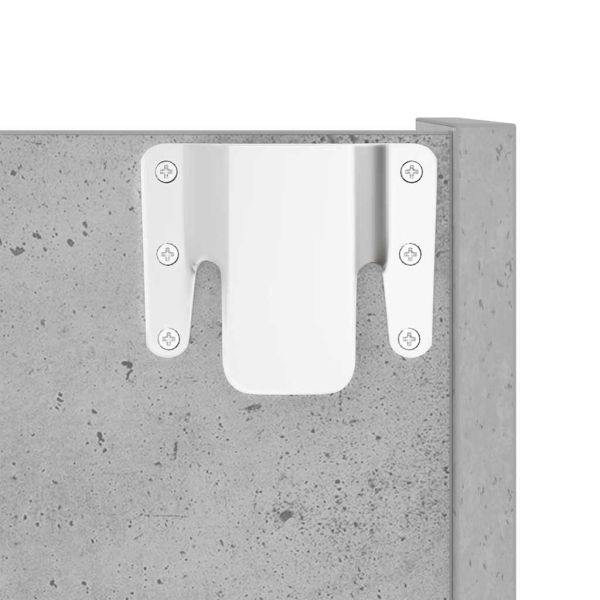 Стенен шкаф за обувки, бетонно сив, 60x18x60 см, ПДЧ