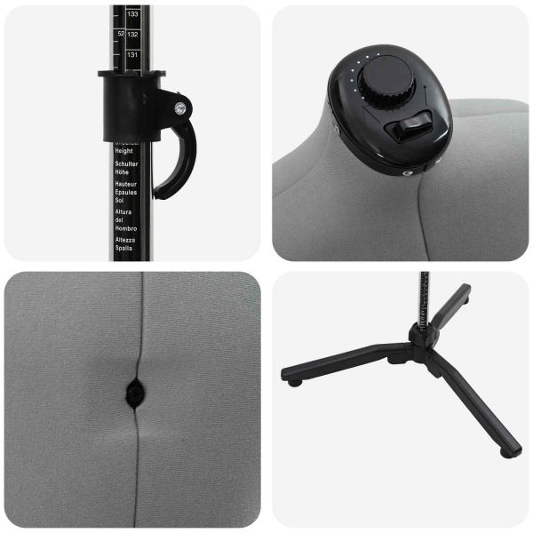 Регулируем формат за рокля женски Сив 37.5-45.5 инча текстил