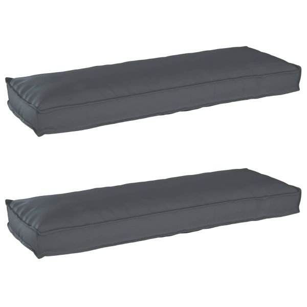 Комплект възглавници за палет 2 pcs Антрацит 120 x 40 x 8 см