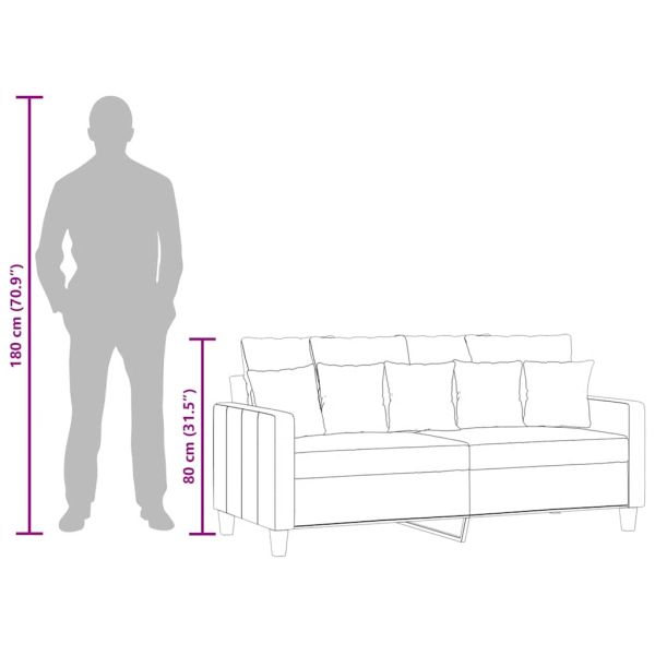 2-местен диван, черен, 140 см, текстил