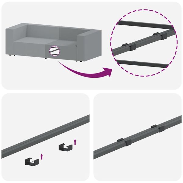 Модулен диван с табуретка, светложълт, 100x100x48 см