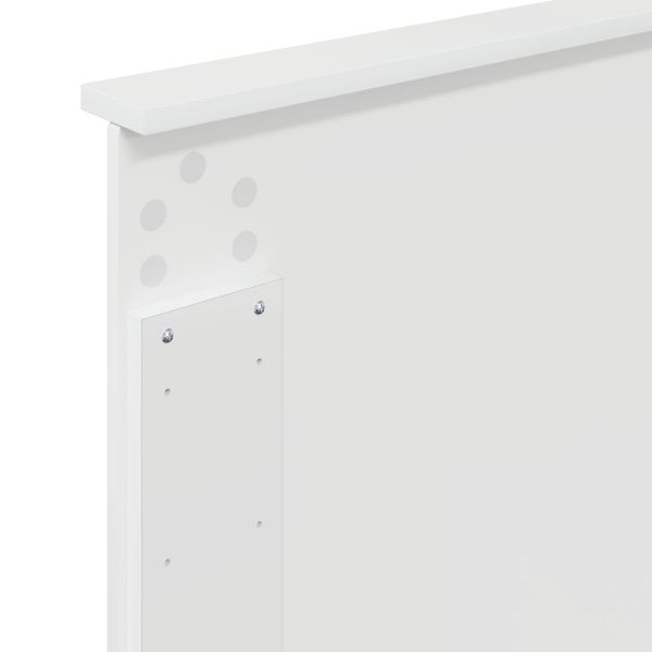 Облегалка за глава Гланцово бяло 80 cm Инженерно дърво