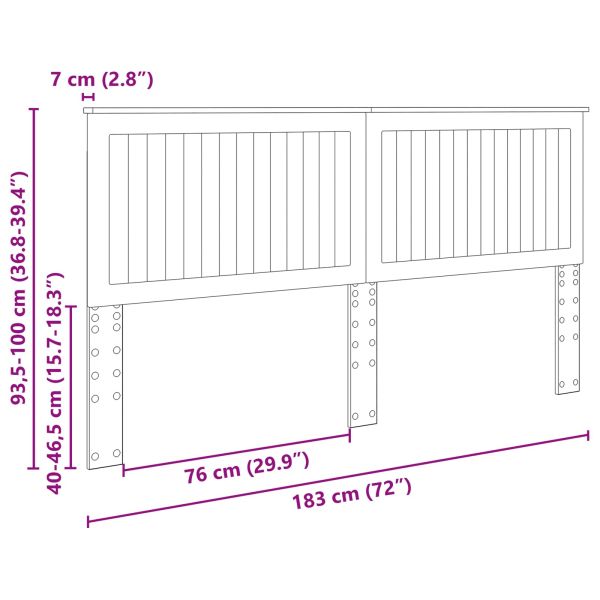Облегалка за глава Циментено сиво 180 cm Инженерно дърво