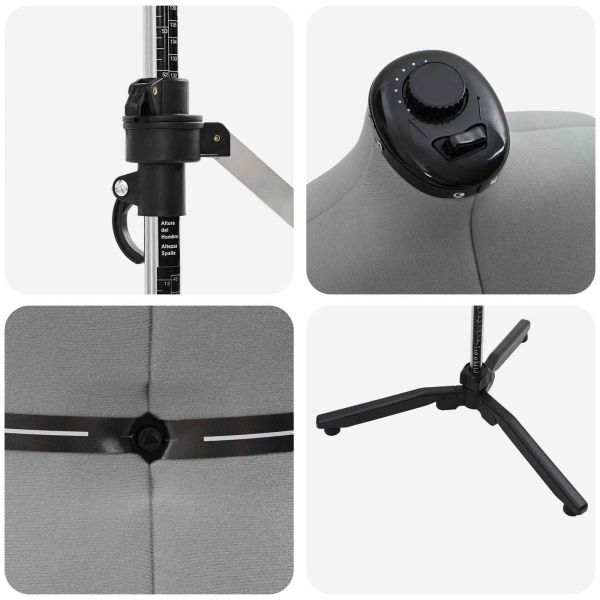 Регулируем формат за рокля женски Сив l Кадифе