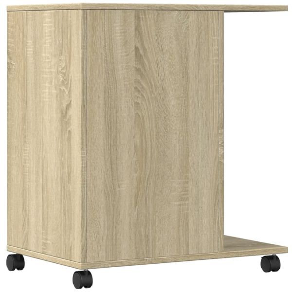 Стойка за принтер с колелца, сонома дъб, 60x40x68,5 см