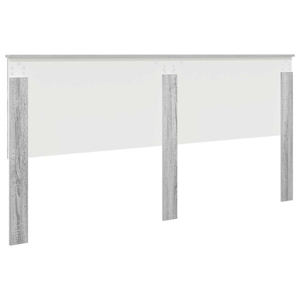 Облегалка за глава с таблото Сив Сонома 200 cm Инженерно дърво