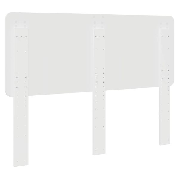 Облегалка за глава с таблото Гланц бяло 140 cm Инженерно дърво