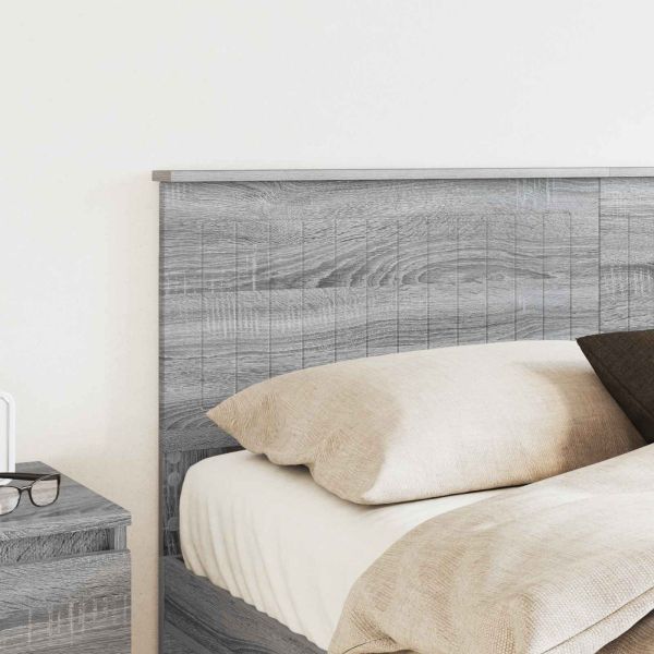 Облегалка за глава с таблото Сив Сонома 150 cm Инженерно дърво