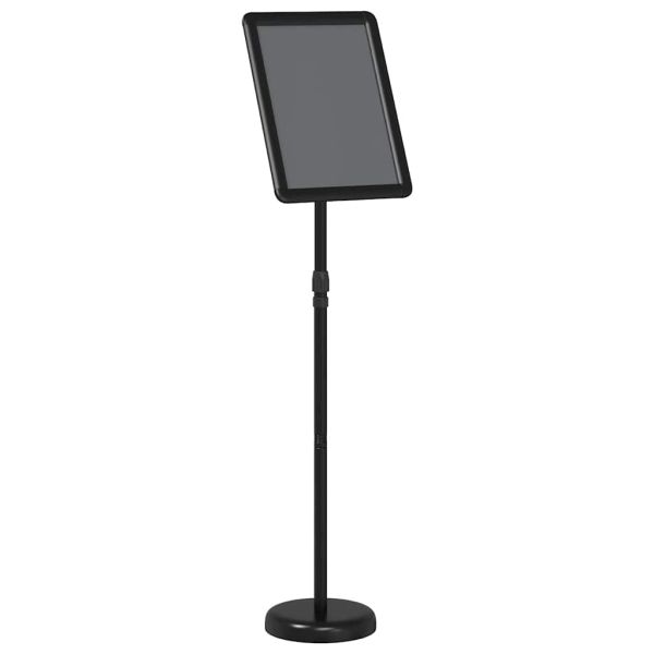 Стендове за търговски прояви Черно 25 x 25 x 125 см Алуминий