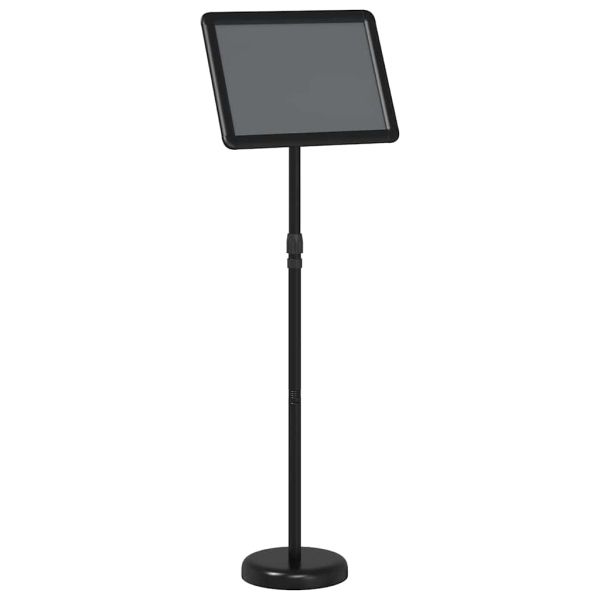 Стендове за търговски прояви Черно 25 x 25 x 125 см Алуминий