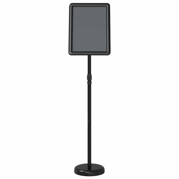 Стендове за търговски прояви Черно 25 x 25 x 125 см Алуминий