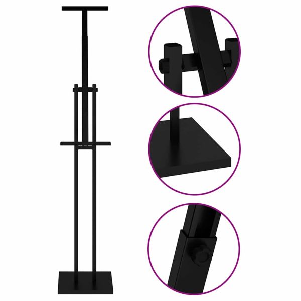 Стендове за търговски прояви 2 pcs Черно 26,5 x 26,5 x 150 см