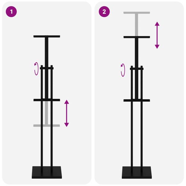 Стендове за търговски прояви 2 pcs Черно 26,5 x 26,5 x 150 см