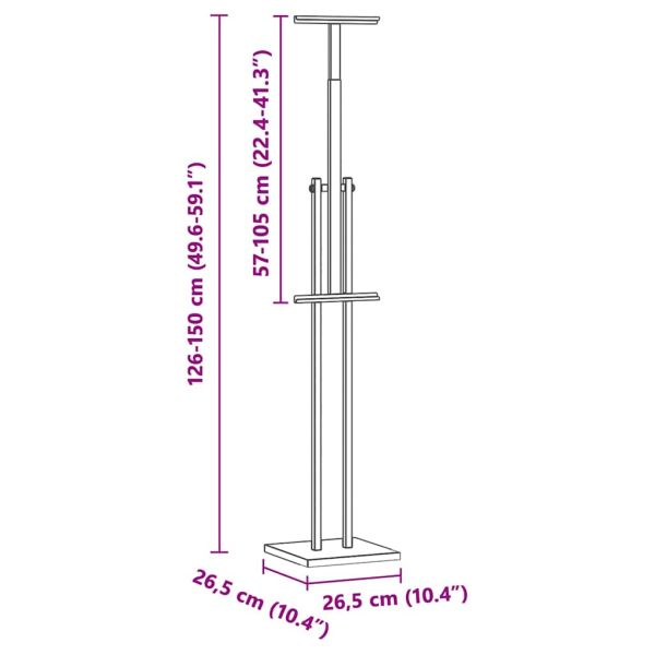 Стендове за търговски прояви 2 pcs Черно 26,5 x 26,5 x 150 см