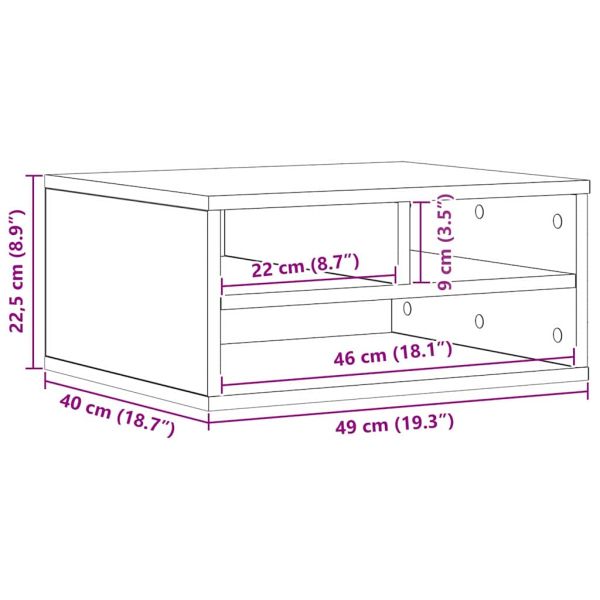 Стойка за принтер Старо дърво 49 x 40 x 22.5 см Инженерно дърво