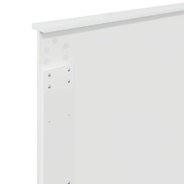 Облегалка за глава с таблото Гланц бяло 75 cm Инженерно дърво