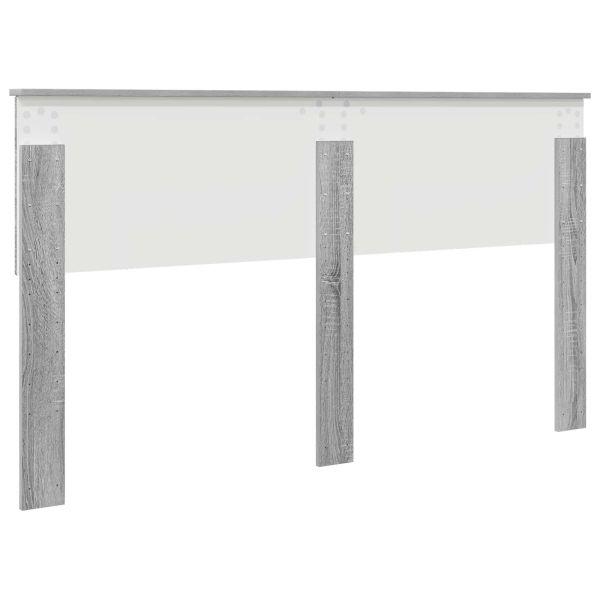 Облегалка за глава с таблото Сив Сонома 160 cm Инженерно дърво