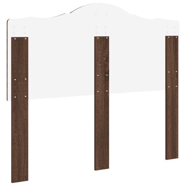 Облегалка за глава с таблото Кафяв дъб 135 cm Инженерно дърво