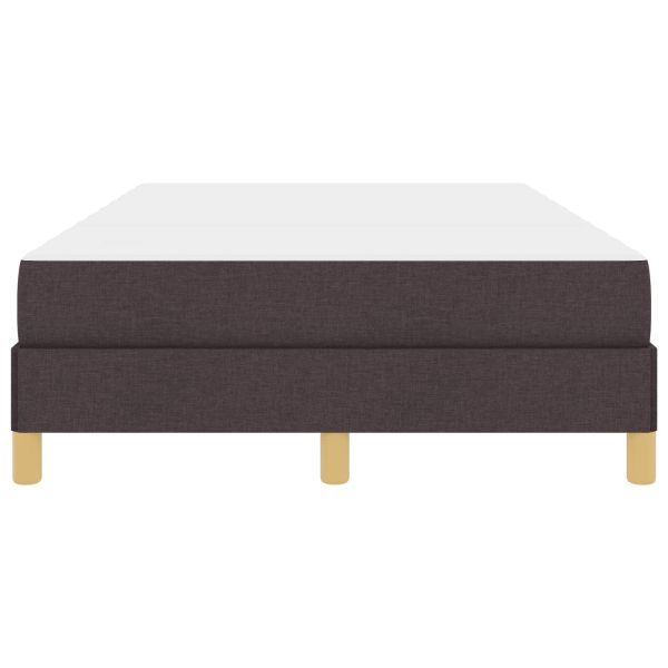 Легло с пружинирана основа Тъмен кафяв 120 x 200 cm текстил